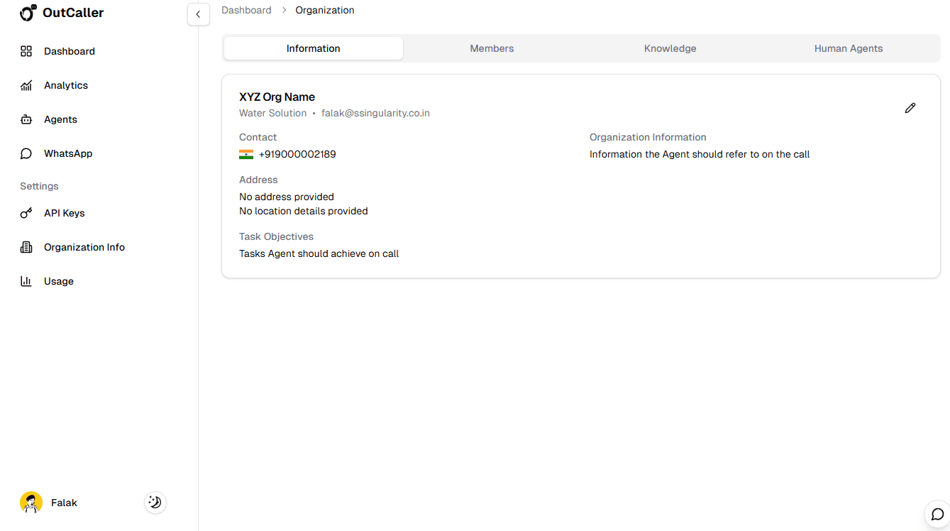 Billing Interface